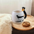 thumbnail image 1 of Dtchengua Dachshund Dog Coffee Mug, Whimsical Ceramic Tea Cup with 3D Dog Handle - Gift for Dog Lovers, Cute & Functional Mug, 1 of 5