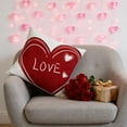thumbnail image 1 of Dtchengua Heart Print Decorative Pillow - Red Valentine‘s Throw for Living Room, Bedroom & Festive Ambiance, 1 of 6