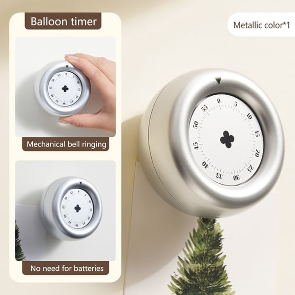 Dtchengua Kitchen Timers for Cooking, Mechanical Visual Timer with Magnetic Back, No Batteries Required, Easy Twist Operation, Clear Easy-Read Dial, Stainless Steel Countdown for Kitchen & Classroom