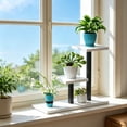 thumbnail image 1 of Dtchengua Plant Stand Indoor 3 Tier, Wood Plant Shelf Corner Display Rack,14 Inch Tall Multiple Planter Pot Holder, Space-Saving Flower Stand for Living Room Balcony Garden Patio(White), 1 of 6