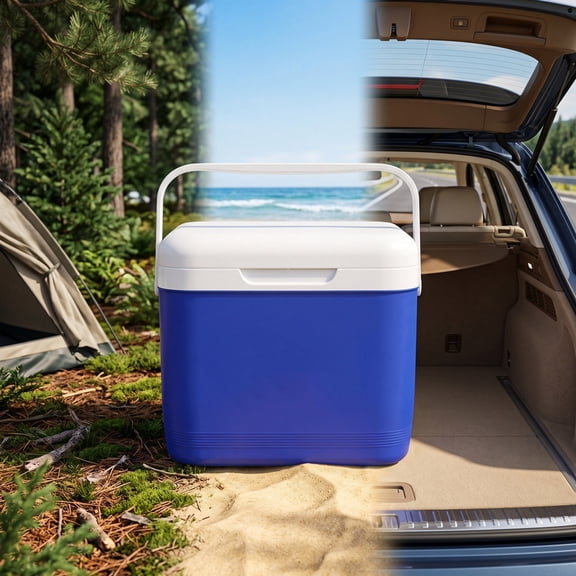 Dtchengua Portable Camping Cooler with Handles Ice Cooler Small Hard Travel Coolers Leak-Proof Outdoor Ice Chest Keeps Ice for Up to 3 Days, for Tailgating, Beach, Picnic, Groceries, Lunch & More