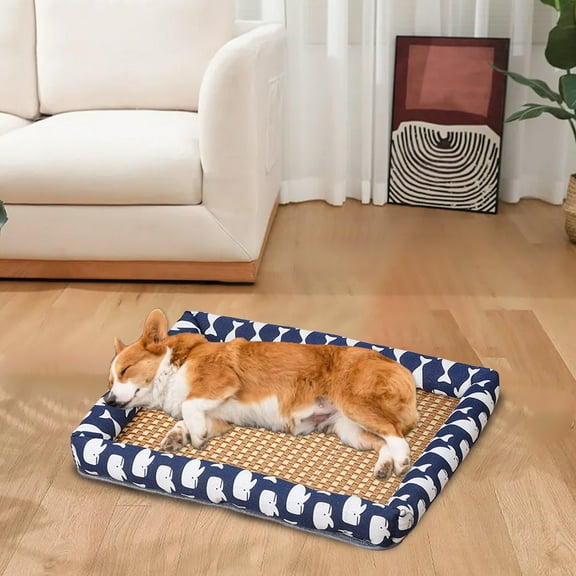 Dtchengua Self-Cooling Gel Pet Pad - Non-Toxic Summer Bed for Dogs & Cats, 16"x20" Washable Mat with Ice Crystal Technology for Kennel/Crate/Travelflannel backed vinyl tablecloths round