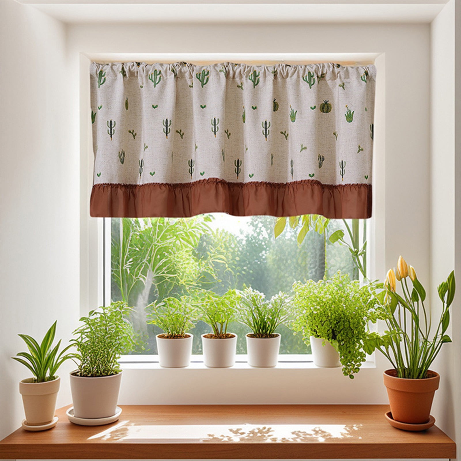 Dtchengua Short Light Blocking Valance Curtains - Rod Pocket Window ...
