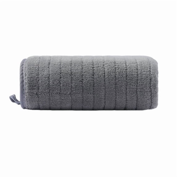 Gumesh Striped Velour Bath Towel, 56x28in Large Bath Towels Soft Absorbent Quick-Dry Towel for Adults,Gray