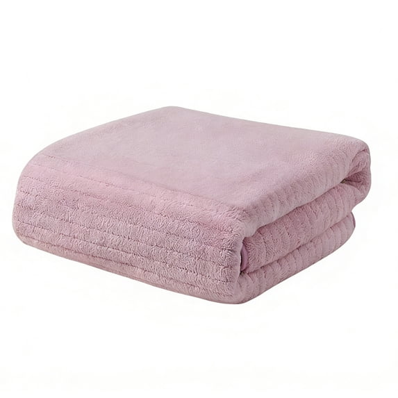 Dtchengua Striped Velour Bath Towel, 56x28in Large Bath Towels Soft Absorbent Quick-Dry Towel for Adults,Pink