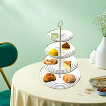Dtchengua Tiered Snack Tray for Living Room - Acrylic Design, Coffee Table Centerpiece, Cake & Fruit Display Stand, Gift-Ready