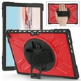thumbnail image 1 of Dteck for for 12.3" Microsoft Surface Pro 7 Plus, Pro 7, Pro 6, Pro 5, Pro 2017, Pro 4, Pro LTE,Heavy Duty Shockproof Rugged Case with Kickstand and Hand Strap,Red, 1 of 11