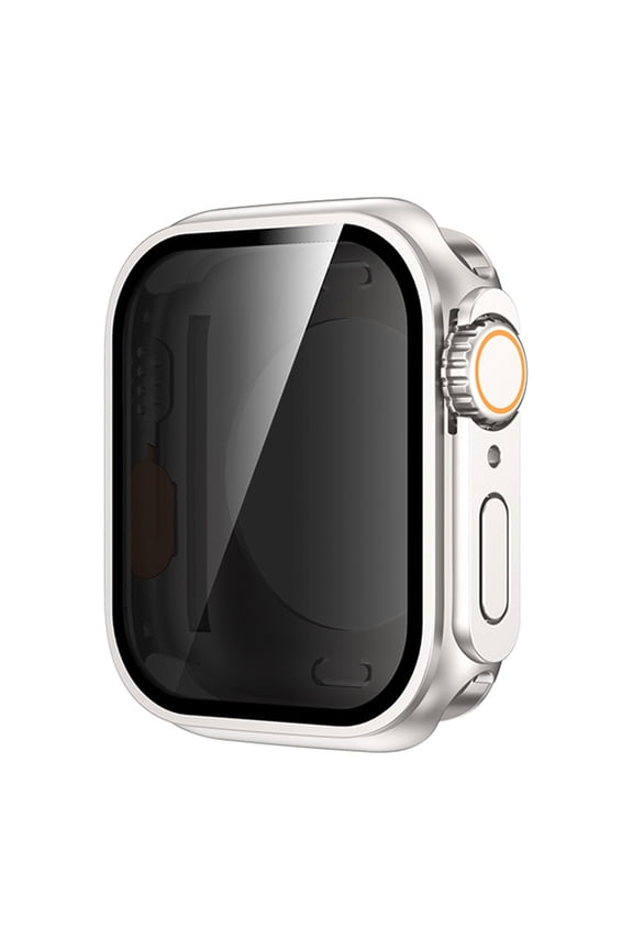 2 In 1 for Apple Watch Series 6/5/4/SE 40mm Full Body Case with Privacy Screen Protector, Anti Spy Face Cover Back Bumper for iWatch Accessories,Starlight