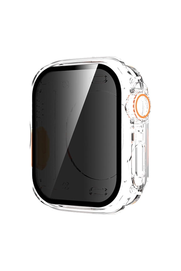 2 In 1 for Apple Watch Series 9/8/7 45mm Full Body Case with Privacy Screen Protector, Anti Spy Face Cover Back Bumper for iWatch Accessories,Clear