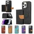 thumbnail image 1 of Dteck 2 in 1 Detachable Back Cover for iPhone 12 / 12 Pro 6.1 Inch, Compatible with MagSafe, Wallet Case with Card Holder PU Leather Pocket Slim Phone Cases,Black, 1 of 8