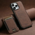 thumbnail image 1 of Dteck 2 in 1 Detachable Wallet Case for iPhone 16 Pro Max,Magnetic Leather Case with Removable Card Holder Wallet Compatible with MagSafe Shockproof Kickstand Back Cover,Brown, 1 of 7