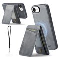 thumbnail image 1 of Dteck 2 in 1 Detachable for iPhone 16e Case Wallet with Card Holder, Women Men Magnetic PU Leather RFID Blocking Flip Kickstand Credit Slots for Apple iPhone 16e 6.1 Inch,Gray, 1 of 9