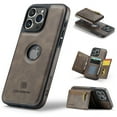 thumbnail image 1 of Dteck 2 in 1 Magnetic Detachable Back Cover Compatible with iPhone 11 Wallet Case with Card Holder RFID Blocking PU Leather Pocket Flip Kickstand Slim Phone Case 6.1 Inch,Coffee, 1 of 10