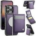 thumbnail image 1 of Dteck 2 in 1 Wallet Case for iPhone 16 Pro Max Compatible with MagSafe for Men Women, Detachable Magnetic Leather Wallet Case with Card Slot Holder RFID Blocking Kickstand Cover,Purple, 1 of 7