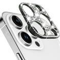 thumbnail image 1 of Dteck 2 Pack Bling Crystal Diamonds Camera Lens Protector for iPhone 15 Pro Max, Alloy Metal Scratch-Resistant Abrasion-Resistant Camera Lens Protection,Black, 1 of 3