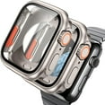 thumbnail image 1 of Dteck 2 Pack Case with Screen Protector for Apple Watch Series 10 42mm, Full Body Anti-Scratch PC Bumper Glass Screen Protective Cover,Starlight, 1 of 7