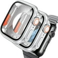 thumbnail image 1 of Dteck 2 Pack Case with Screen Protector for Apple Watch Series 10 46mm, Full Body Anti-Scratch PC Bumper Glass Screen Protective Cover,Silver, 1 of 7