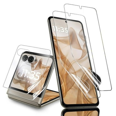 Dteck 2 Pack for Motorola Razr 2025/2024 Screen Protectors, Soft TPU Inner Screen Protector + Outer Screen Protector,Anti-scratch, Case Friendly, for Moto Razr 2025/2024 Screen Protector