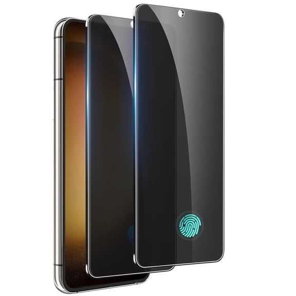 Dteck 2 Pack for Samsung Galaxy S24 Privacy Screen Protector Tempered Glass, Anti-Spy, Fingerprint unlocking, Full coverage, S24 Accessories, Case Friendly, Easy Installation