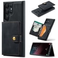 thumbnail image 1 of Dteck 2 in 1 Detachable Wallet Back Cover for Samsung Galaxy S23 Ultra Leather Case with Card Holder Pocket Slim Kickstand Phone Cover,Black, 1 of 1