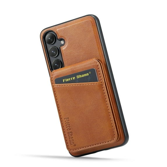 Dteck 2 in 1 Detachable for Samsung Galaxy S23 Case Wallet with Card Holder Faux Leather Men Women RFID Blocking Wireless Charging Cover,brown
