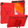 thumbnail image 1 of Dteck 2020 iPad 8th Case / 2019 iPad 7th Gen Case, Rugged Heavy Duty Shockproof Shoulder Strap Butterfly Kickstand Protective With Pencil Holder Cover for iPad 10.2 -#16 Red, 1 of 1