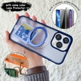 thumbnail image 1 of Dteck 3 In 1 for iPhone 16 Pro Max Case, Magnetic Ring Stand with Privacy Screen Protector + Camera Lens Protector, Frosted Translucent Shockproof Phone Cover for iPhone 16 Pro Max,Blue, 1 of 5