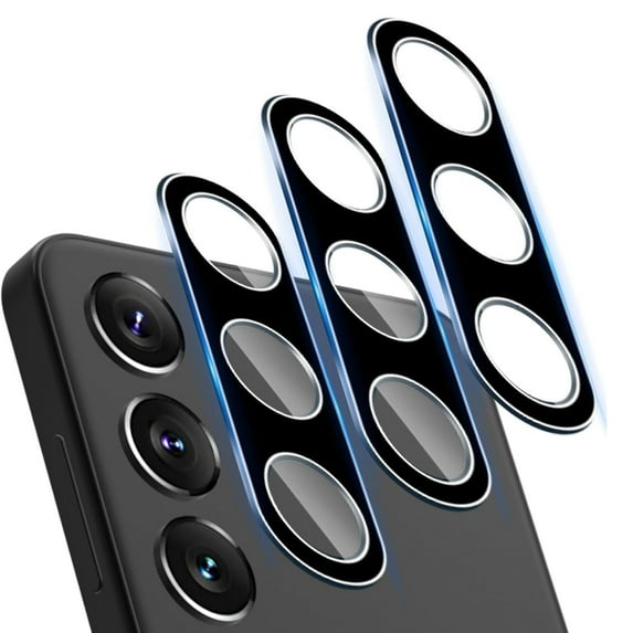 Dteck 3-Pack Camera Lens Protector for Samsung Galaxy S25,Tempered Glass Camera Protector Back Lens Cover, Ultra HD, 9H Hardness, Anti-Scratch, Case Friendly,Easy Installation,Black