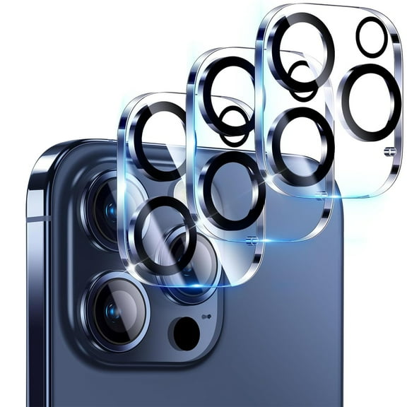 Dteck 3 Pack Camera Lens Protector for iPhone 15 Pro 6.1 Inch, 9H Tempered Glass Camera Cover [Case Friendly][Scratch-Resistant][Night Shooting Mode] - Clear