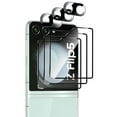 thumbnail image 1 of Dteck 3 Pack for Samsung Galaxy Z Flip 5 Screen Protector + Camera Lens Protector, HD Tempered Glass Display Camera Cover Small Screen Protector for Samsung Galaxy Z Flip5 5G,Black, 1 of 6