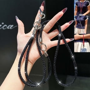 Dteck 3 in 1 Phone Crossbody Lanyard and Wrist Strap, Universal Cell Phone Lanyard Strap with Tether Tab,Black