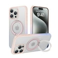 thumbnail image 1 of Dteck 360° Rotatable Magnetic Ring Stand Case for iPhone 14 / iPhone 13,Compatile with Mag Safe Shockproof Rubber + PC Slim Translucent Back Cover for iPhone 14 / iPhone 13,Colorful/Pink, 1 of 6
