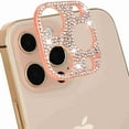 thumbnail image 1 of Dteck 3D Bling Diamond Camera Lens Protector for iPhone 13 Mini Protective Lens Decoration Glitter Metal Camera Cover for iPhone 13 Mini, rosegold, 1 of 1
