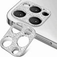 thumbnail image 1 of Dteck 3D Bling Diamond Camera Lens Protector for iPhone 13 Pro Max Protective Lens Decoration Glitter Metal Camera Cover for iPhone 13 Pro Max, silver, 1 of 1