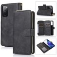 thumbnail image 1 of Dteck 9 Card Slots Wallet Case for Samsung Galaxy S20 FE 6.5-inch,Retro Magnetic Strap Card Pocket Leather Zipper Hybrid Rubber Shockproof Kickstand Phone Cover,Black, 1 of 5