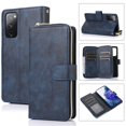 thumbnail image 1 of Dteck 9 Card Slots Wallet Case for Samsung Galaxy S20 FE 6.5-inch,Retro Magnetic Strap Card Pocket Leather Zipper Hybrid Rubber Shockproof Kickstand Phone Cover,Blue, 1 of 5
