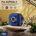 thumbnail image 1 of Dteck for AirPods 3rd Generation 2019 Case with Secure Lock, Compatible with Wireless Charging, Full Drop Protection for AirPods 3 with Keychain,Darkblue, 1 of 5