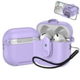 thumbnail image 1 of Dteck for AirPods 4th Gen Case with Phone Stand, Auto Open Secure Lock Cover Compatible with AirPods 4 (2024) with Lanyard, Full Body Drop Protective Cover for Men Women,Purple, 1 of 7