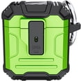 thumbnail image 1 of Dteck for AirPods Case Cover, AirPods 2 & 1 Protective Hard Case Rugged Full Body Shockproof for Men Women wiht Keychain Front LED Visible Design for Airpod Case 2nd Generation,Green, 1 of 9