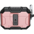 thumbnail image 1 of Dteck AirPods Case Designed for Airpods Pro, Secure Lock Clip Full-Body Hard Shell Rugged Protective Case with Carabiner For Apple Airpods Pro,Rosegold, 1 of 8