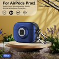 thumbnail image 1 of Dteck for AirPods Pro 2 Case with Secure Lock, Compatible with Wireless Charging, Full Drop Protection for AirPods Pro 2nd Gen (2022) Case with Keychain,Darkblue, 1 of 5