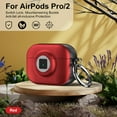 thumbnail image 1 of Dteck for AirPods Pro 2 Case with Secure Lock, Compatible with Wireless Charging, Full Drop Protection for AirPods Pro 2nd Gen (2022) Case with Keychain,Red, 1 of 5