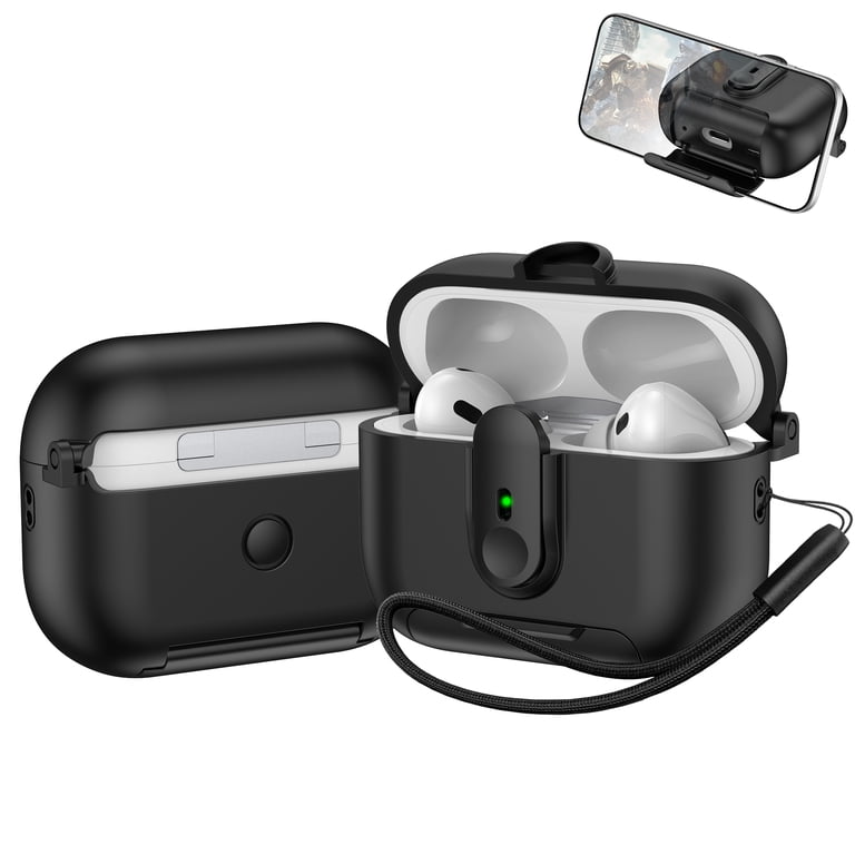 Dteck for AirPods Pro (2019) Case with Phone Stand, Auto Open