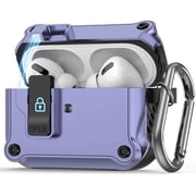 Dteck for AirPods Pro 3 Case Cover with Secure Lock Clip,Automatic Pop-up Case Full-Body Shockproof Hard Protective Cove