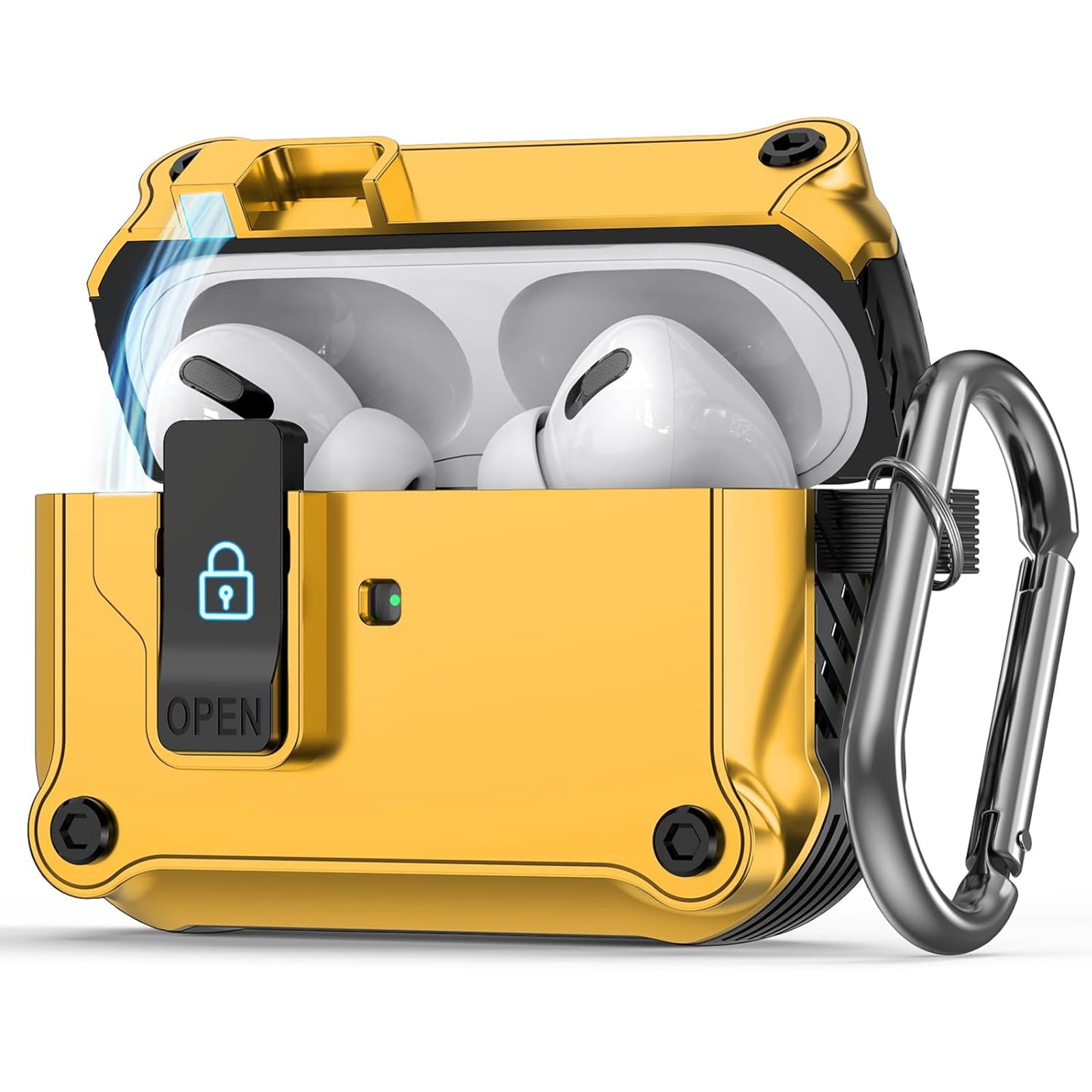Dteck for AirPods Pro 3 Case Cover with Secure Lock Clip,Automatic
