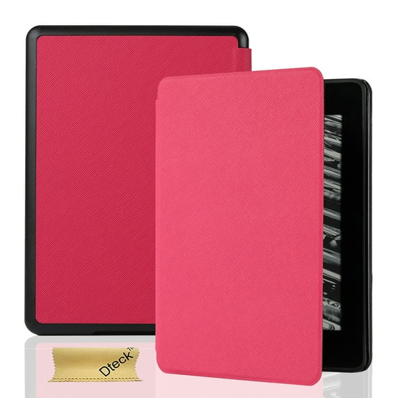 Dteck for All-New Amazon Kindle Paperwhite and Kindle Colorsoft Signature Edition and Kindle Paperwhite Signature Edition Case,Lightweight Foldable Protective Book Cover 7-Inch,Deep Pink