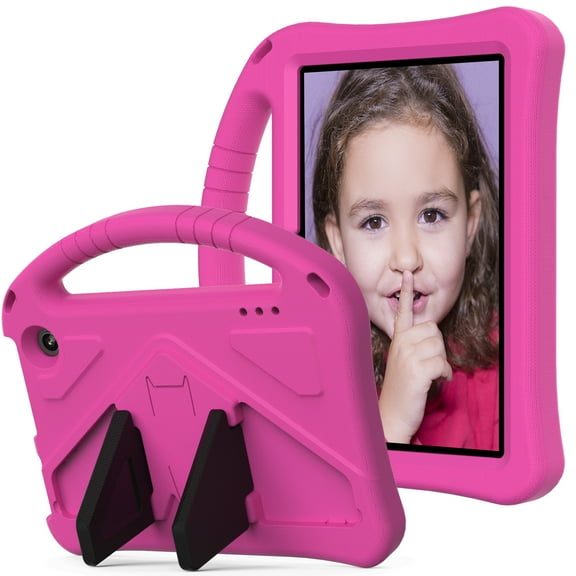 Dteck All-New Fire 7 2022 Tablet Case for Kids, Dteck Shockproof Light Weight Handle Kids Friendly Case for Kindle Fire 7 Latest Model 2022 Release 12th Generation - Rose