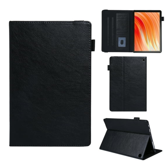 Dteck for Amazon Fire HD 10 and HD 10 Plus Tablet 13th Generation 2023 Card Slots Wallet Case ,Premium Leather Business Folio Stand Case Auto Wake/Sleep and Multiple Viewing Angles Cover,Black
