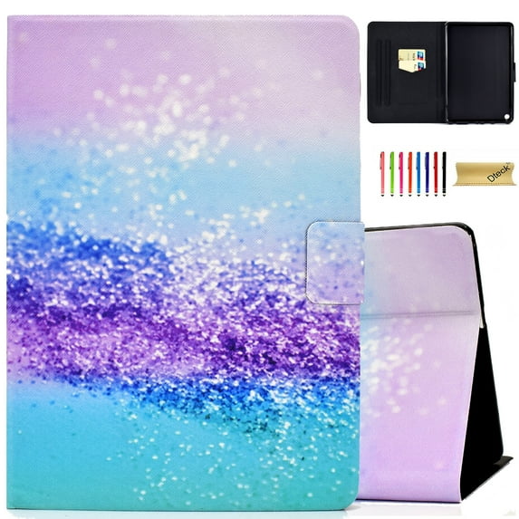 Dteck for Amazon Fire Max 11 Case, Slim Shockproof Protective Cover with Credit Card Holder Multiple Viewing Angles Stand for Fire Max 11 (13th Generation, 2023 Release), Colorful Sand