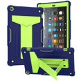 thumbnail image 1 of Dteck for Amazon Kindle Fire HD 10 inch Tablet Case 9th Generation 2019 Release 7th Generation 2017 Release with Kickstand, Heavy Duty Hybrid Rugged Shockproof Case, Navy + Green, 1 of 4